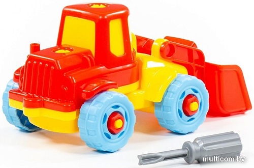 Конструктор Полесье 77103 Погрузчик (красный)