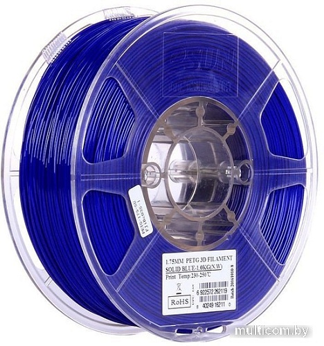 Пластик eSUN PET-G 1.75 мм 1000 г (синий непрозрачный)