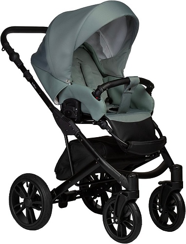 Универсальная коляска Indigo Mio S (2 в 1, 07/шалфей кожа+шалфей)
