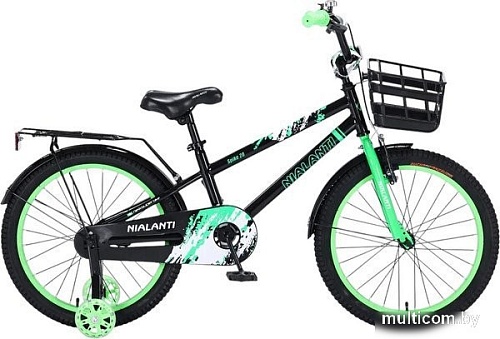 Детский велосипед Nialanti Spike 20 2025 (черный/зеленый)