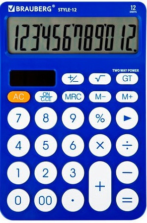 Калькулятор BRAUBERG Style-12 272966 (синий)