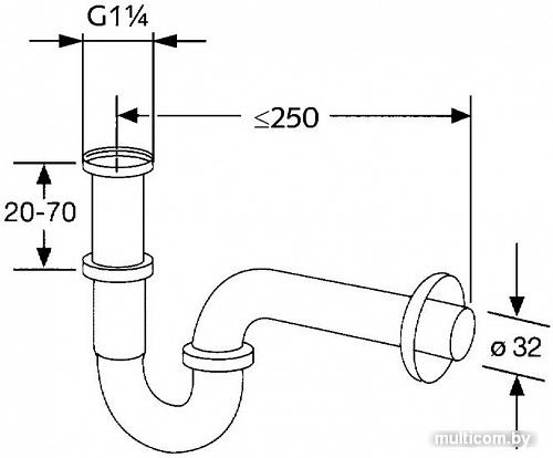 Сифон Kludi Standard 1025005-00