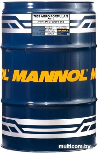 Моторное масло Mannol Agro Formula S 208л