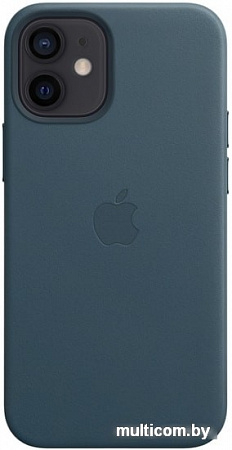 Чехол Apple MagSafe Leather Case для iPhone 12 mini (балтийский синий)