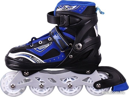 Роликовые коньки Darvish DV-S-11M (р. 35-38, черный/синий)