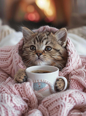 Феникс+ Котенок в пледе 68635