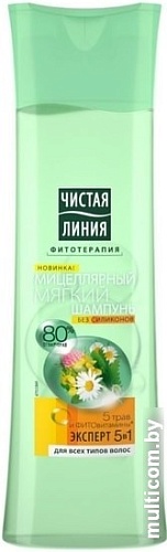 Чистая линия Шампунь Сила 5 трав 400 мл