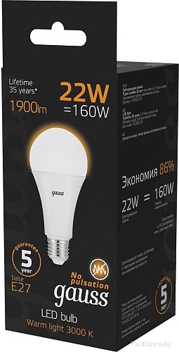 Светодиодная лампочка Gauss 102502122