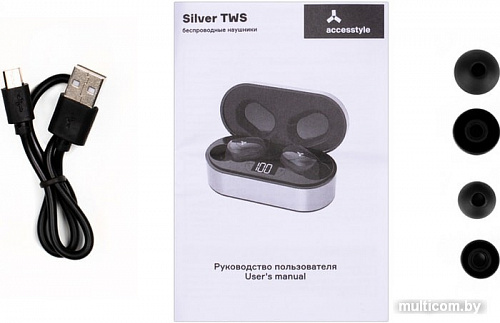 Наушники AccesStyle Silver TWS