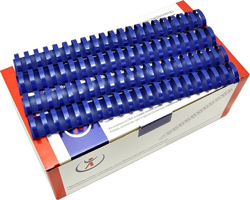 Пластиковая пружина для переплета РеалИСТ Пластик 45 мм (синий)