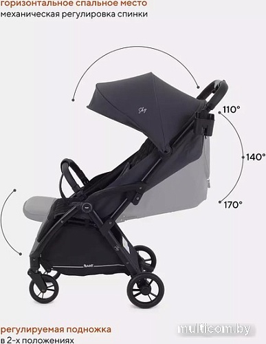 Коляска прогулочная «книга» Rant Sky RA400 (graphite)