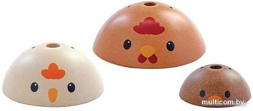 Пирамидка Plan Toys Курочки 5485