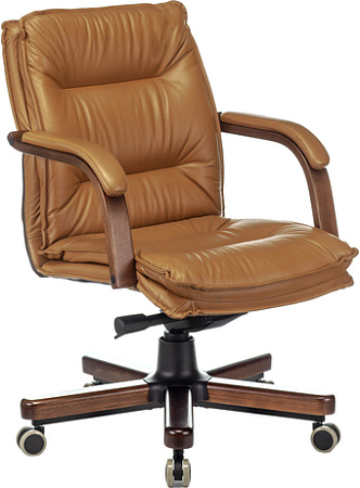 Кресло Бюрократ T-9927WALNUT-LOW (горчичный)