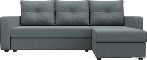 Угловой диван Лига диванов Ливерпуль Лайт правый 125988 (рогожка амур серый)