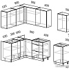 Готовая кухня Интермебель Микс Топ-25 2x1.52м левая (дуб каньон-вудлайн кремовый-венато)