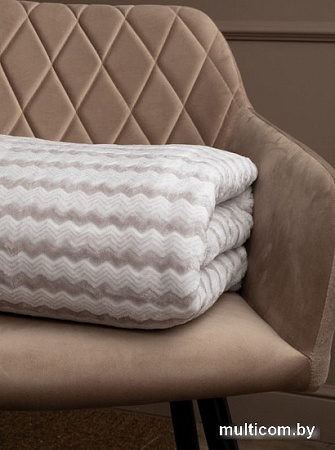 Плед Tex Republic Absolute Зигзаг двухцветный Flannel 200x220 92575 (серый)