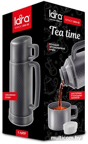 Термос Lara LR04-82 1л (черный)