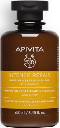Шампунь APIVITA Питательный и восстанавливающий с оливой и медом 250 мл