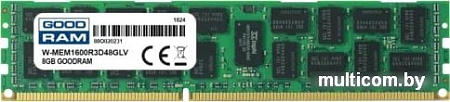 Оперативная память GOODRAM 8GB DDR3 PC3-12800 W-MEM1600R3D48GLV