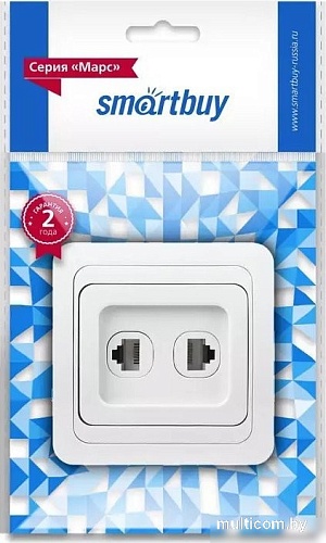 Розетка компьютерная SmartBuy SBE-02w-S1-RJPH