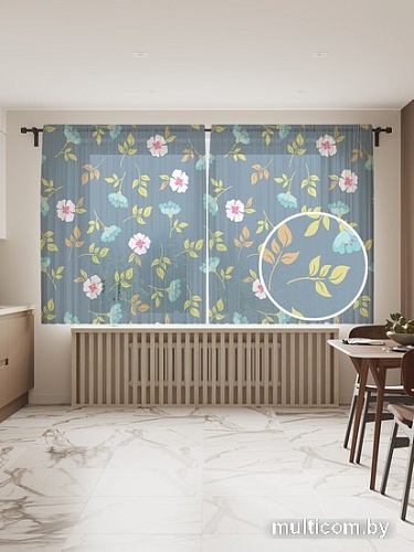 Комплект штор JoyArty Цветочная легкость 1.45x1.8 м tul_75336_145x180 (2 шт)