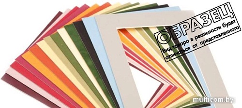 Паспарту для фоторамок Палитра 21x30 (30x40) ПУ140 (серо-голубой бархат)