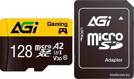 Карта памяти AGI TF138 Supreme microSDXC 128GB AGI128GGSTF138 (с адаптером)