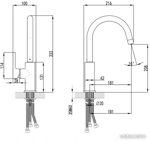 Смеситель Lemark Comfort LM3073PGS