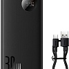 Внешний аккумулятор Baseus Adaman2 Digital Display Fast Charge Power Bank 10000mAh 30W (черный)