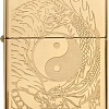 Зажигалка Zippo High Polish Brass Tiger and Dragon Design 49024