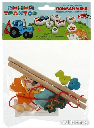 Магнитная рыбалка Буратино Синий трактор Поймай меня STR03