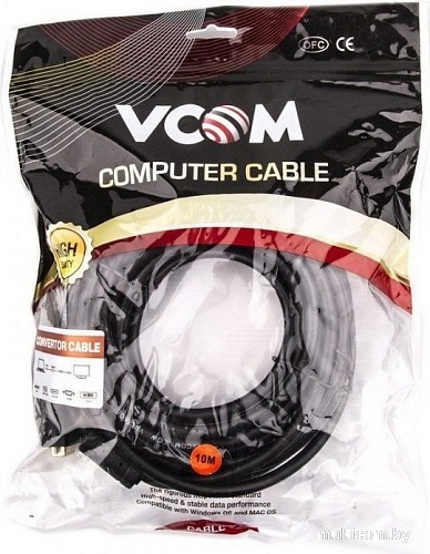 Кабель VCOM CG484GD-10M HDMI - DVI (10 м, черный)