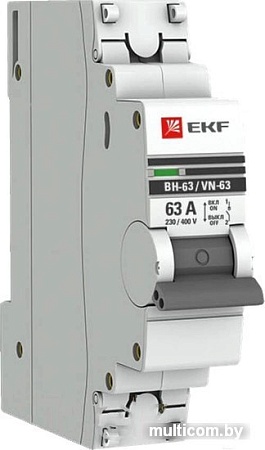 Выключатель нагрузки EKF PROxima ВН-63 1р 63А sl63-1-63-pro