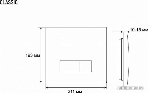 Панель смыва Grossman Classic 800.Т1.04.110.110 (хром матовый)
