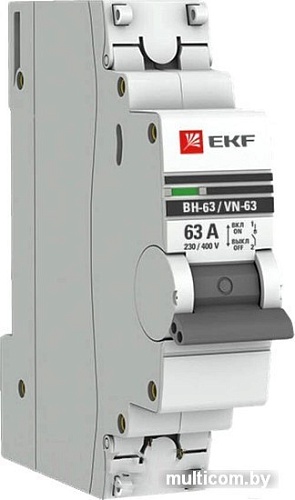 Выключатель нагрузки EKF PROxima ВН-63 1р 63А sl63-1-63-pro