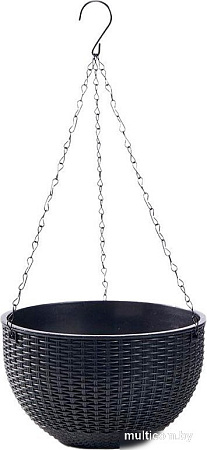 Кашпо Botanica Rattan (26x16см, черный)