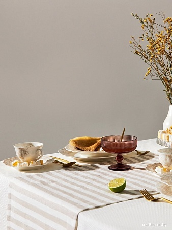 Дорожка на стол Этель Soprano 10494019 (белый/серый)