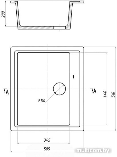 Кухонная мойка Gerhans A11 (бежевый)