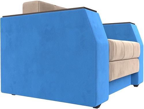 Кресло-кровать Лига диванов Атлантида 113844 (велюр, бежевый/голубой)