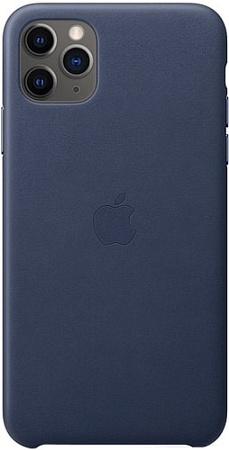 Чехол Apple Leather Case для iPhone 11 Pro Max (темно-синий)