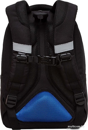 Школьный рюкзак Grizzly RB-452-3f (черный/синий)