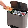 Brabantia Bo Pedal Bin 3 x 11л (платиновый)