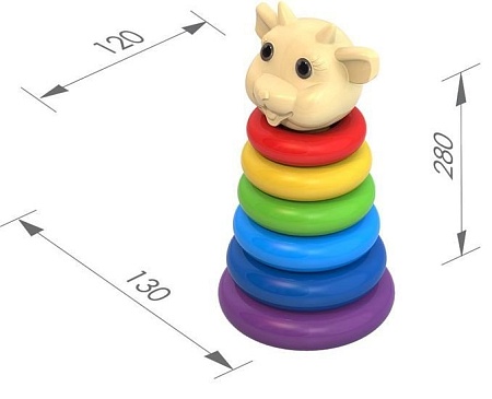 Развивающая игрушка Нордпласт Пирамида/ Овечка 422