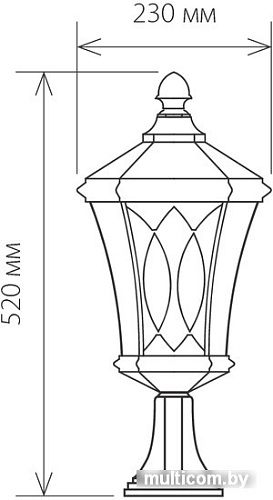 Уличный фонарь Elektrostandard Virgo S GLXT-1450S (капучино)