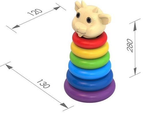 Развивающая игрушка Нордпласт Пирамида/ Овечка 422