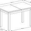 Кухонный стол Senira Кастусь 110-145x70 (белый/белый)