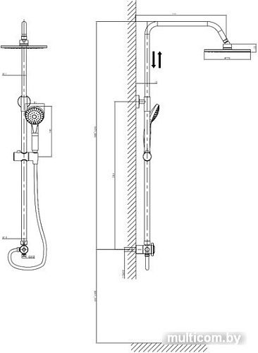 Душевая система Rush Bella BL4535-116