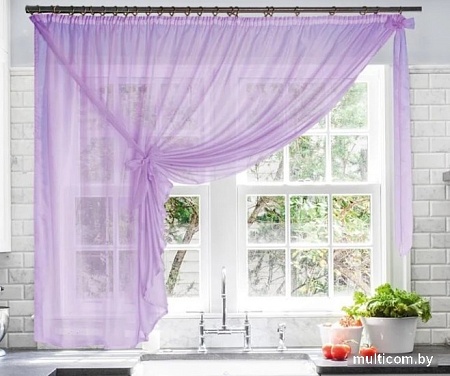 Тюль Nivasan Лейла-18 2.9x1.7 м (сиреневый)