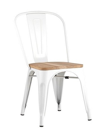 Стул Stool Group Tolix wood (белый глянцевый)