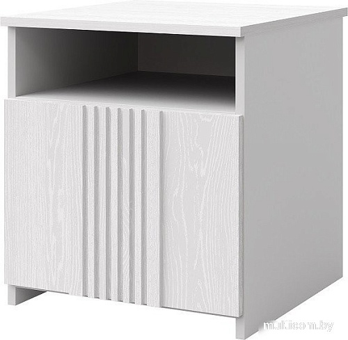Тумба КМК Мебель 1ДН Харди КМК 0965.31-01 (белый текстурный/М3 ясень белый текстурный)